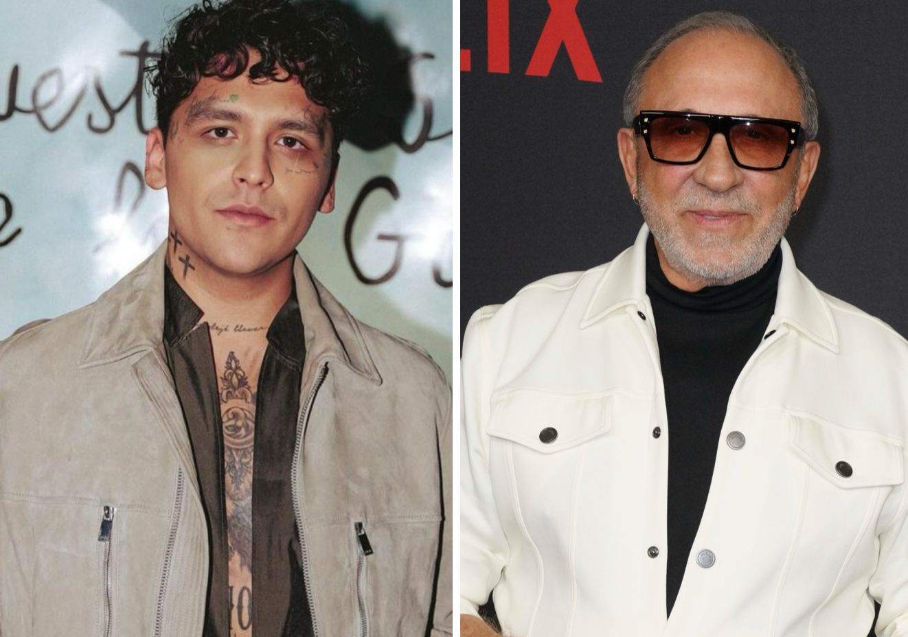 Christian Nodal y Emilio Estefan