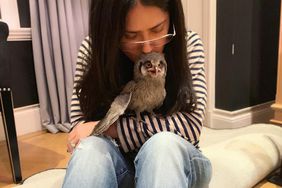 Salma Hayek y y su búho mascota Kering