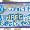 RAWとJPEGの違い メリットデメリット