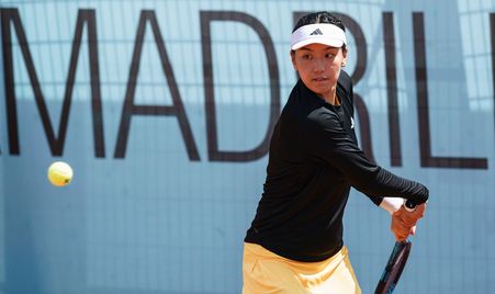 Wang Xinyu saved 10 match points as she came back from a set and 5-2 down against Viktoriya Tomova in the Madrid first round -- three trailing 5-2 and seven at 5-3 -- eventually winning 5-7, 7-5, 6-4.