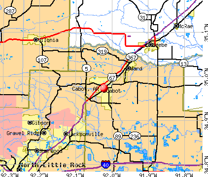 Cabot, AR map