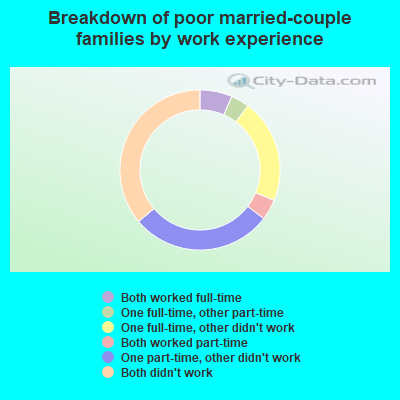 Breakdown of poor married-couple families by work experience