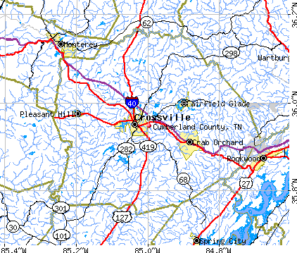 Cumberland County, TN map