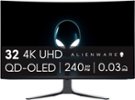 Alienware - AW3225QF 31.6" Quantum Dot OLED Curved Gaming Monitor - 240Hz - NVIDIA G-Sync - VESA - HDMI, USB-C - Lunar Light