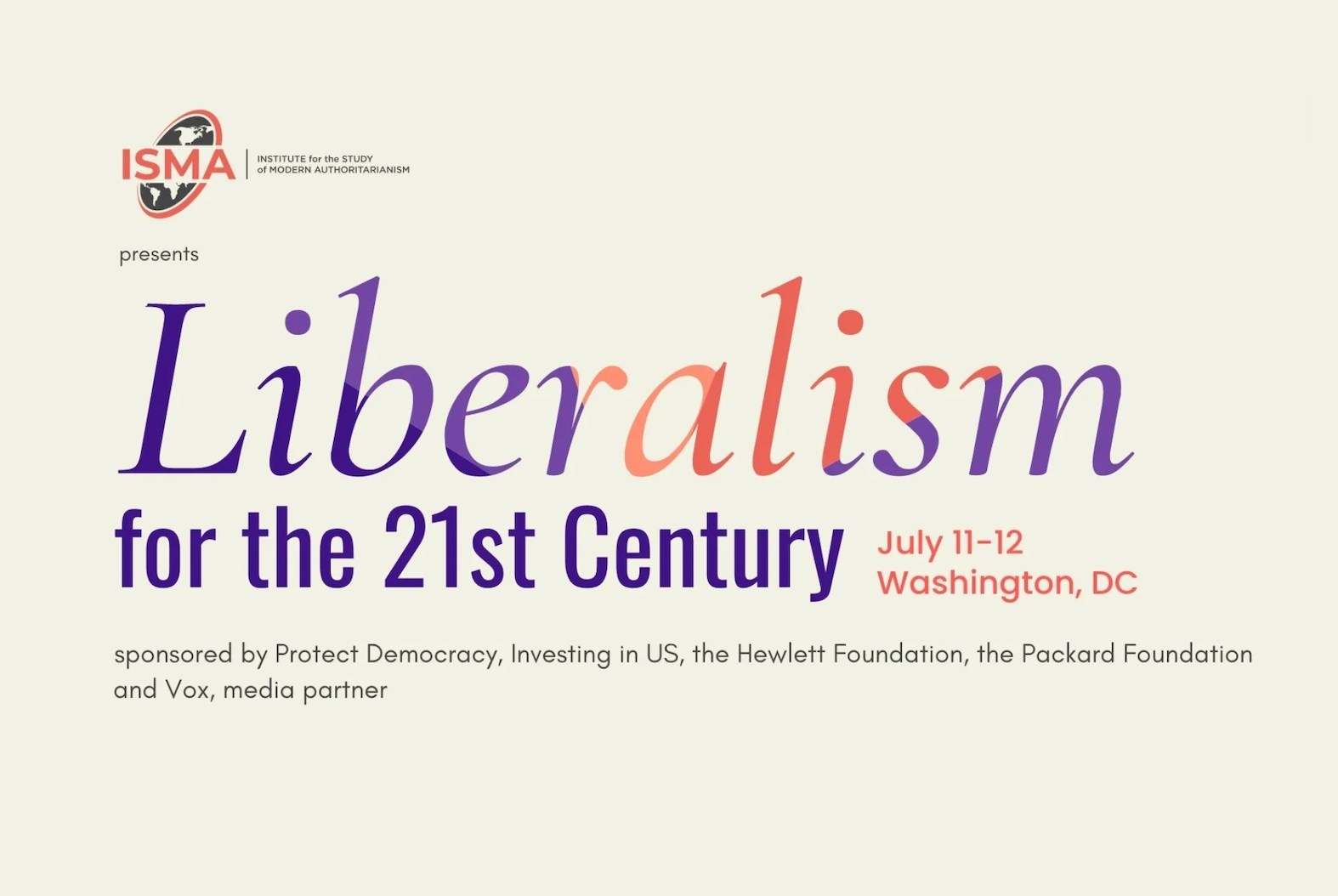 Vox Announces Media Partnership With Institute for the Study of Modern Authoritarianism for Their Inaugural Conference: “Liberalism for the 21st Century”