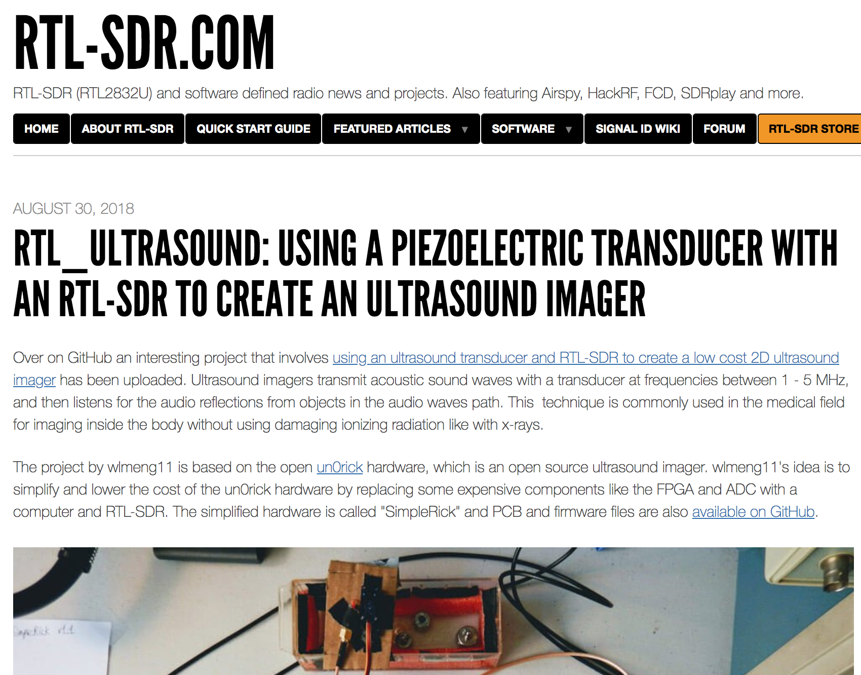 Featured on official RTL-SDR blog