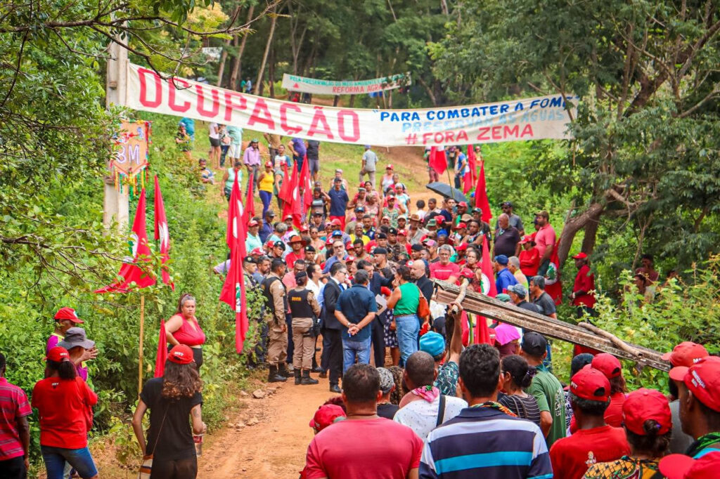 Cerca de 500 famílias ocupam a Fazenda Aroeira em Lagoa Santa, região metropolitana de Belo Horizonte (Foto: MST/Divulgação)