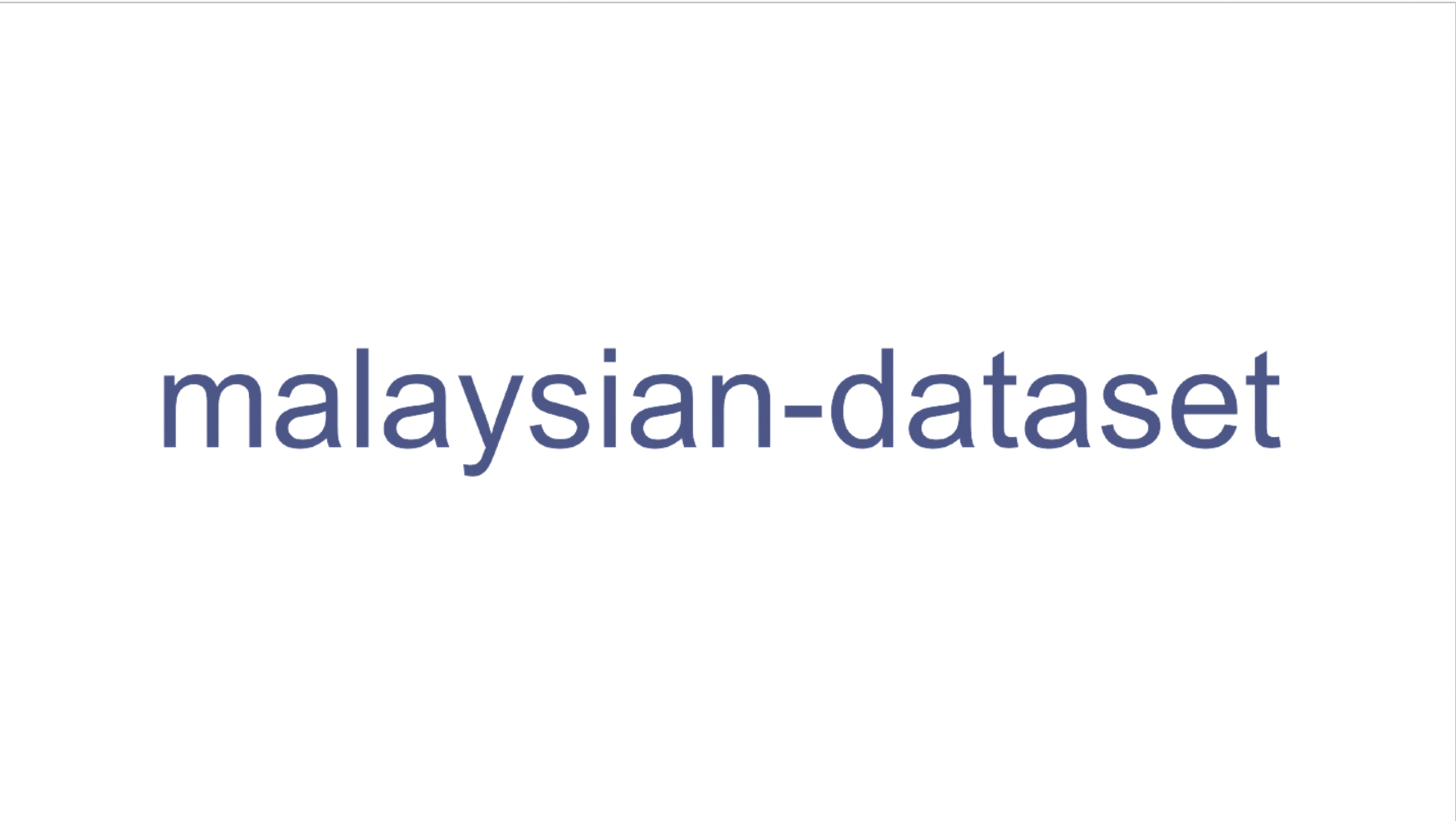 malaysian-dataset