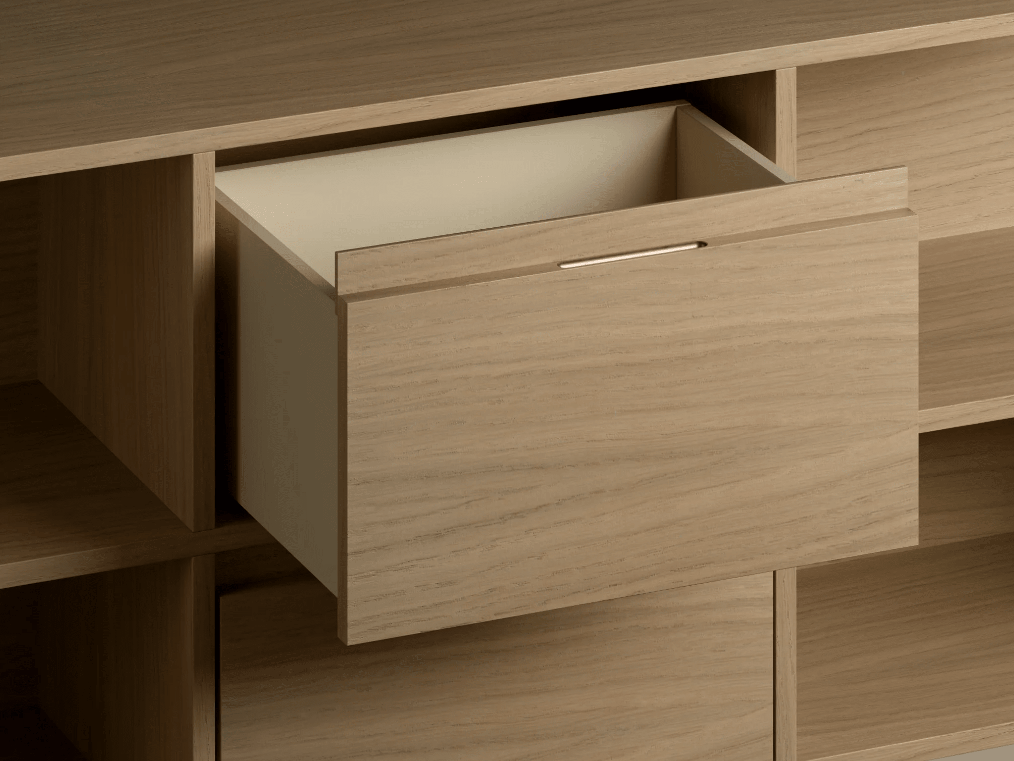 Sideboard in Oak with Doors and Backpanels 8