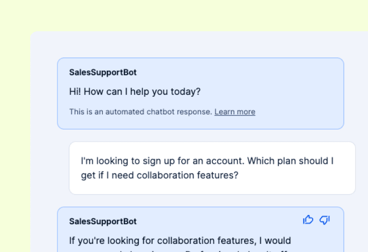 Sales Support AI Chatbot Template
