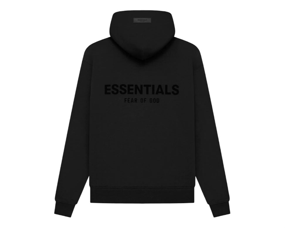 Fear Of God Essentials Black Tracksuit Hoodie And Joggers Set