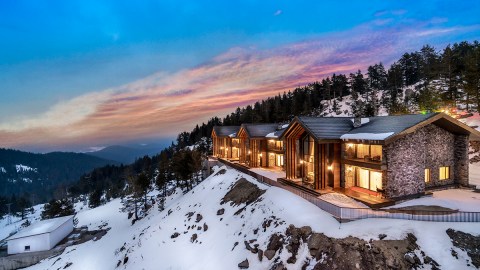 The exterior of the chalet at Kaya Palazzo Ski & Mountain Resort