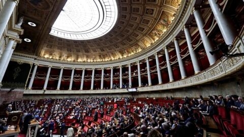 This photograph shows a general view of MPs during the third round to elect a president of France's National Assembly in Paris on July 18, 2024. 