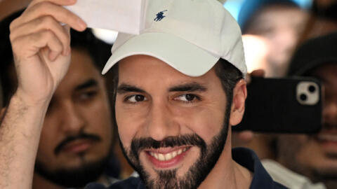 El presidente de El Salvador, Nayib Bukele, durante las elecciones municipales en San Salvador, el 3 de marzo de 2024