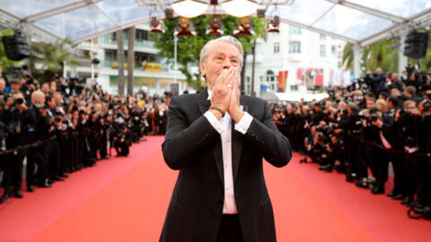 French actor Alain Delon arrives at the Cannes Film Festival to be awarded an Honorary Palme d'Or on May 19, 2019. 