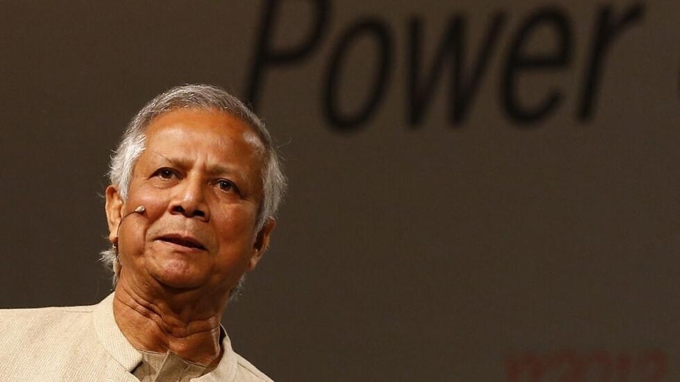 File photo of Bangladesh Nobel Peace Prize winner and microcredit pioneer Muhammad Yunus delivering a speech during the Global Social Business Summitin Vienna, on November 8, 2012.