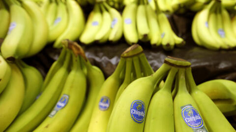 Bunches of Chiquita brand bananas for sale at a grocery store in Zelienople, Pa, in a September 10, 2014 file photo.