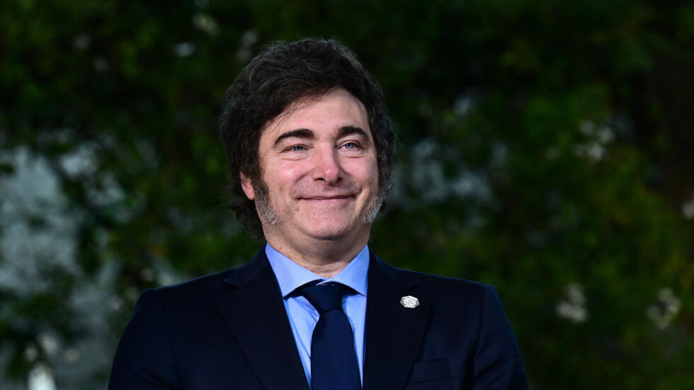 File photo: Argentine President Javier Milei at the G7 summit in Italy on June 14, 2024.