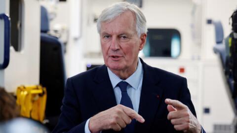 Le Premier ministre Michel Barnier, le 7 septembre 2024, à l'hôpital Necker à Paris.