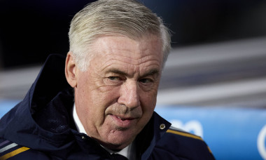 Real Sociedad v Real Madrid CF - LaLiga EA Sports Carlo Ancelotti head coach of Real Madrid CF looks on during the LaLig