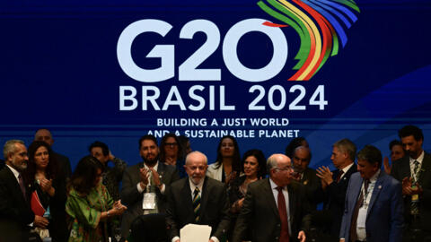 الرئيس البرازيلي لويز إناسيو لولا دا سيلفا يحضر إطلاق التحالف العالمي ضد الجوع والفقر على هامش اجتماع وزراء مجموعة 20 في ريو دي جانيرو بالبرازيل 24/07/2024