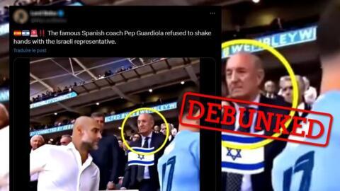 A video published on May 27 claims that Pep Guardiola refused to greet an Israeli representative.