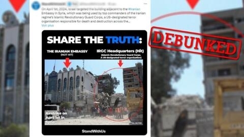 Social media accounts have been claiming that, contrary to reports, an Israeli raid did not hit the Iranian Embassy in Damascus, Syria on April 1 but instead flattened a building belonging to Iran’s armed forces.