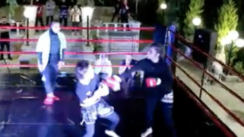 A video published on May 27, 2021 on Telegram shows an underground female MMA fight in Iran.