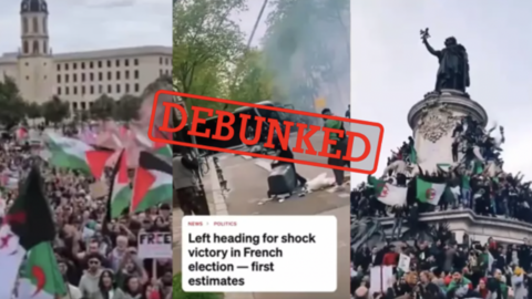 These videos were not filmed on the evening  of the second round of French legislative elections.