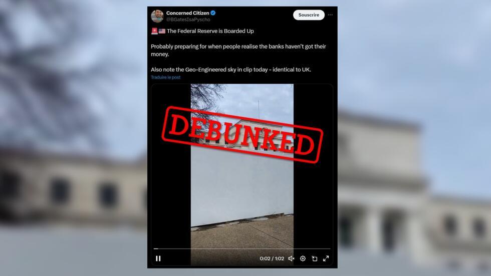 Social media users have claimed that a barricade was put up in front of the US Federal Reserve building on July 8, 2024.