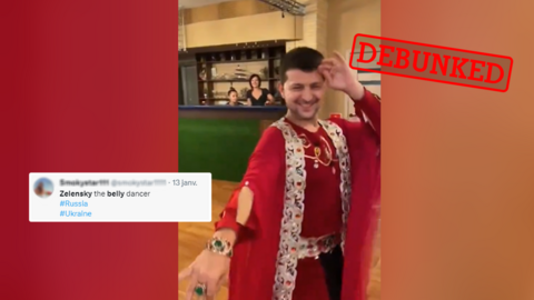 Pro-Russian accounts have been circulating a deepfake that appears to show Ukrainian Presidet Volodymyr Zelensky belly dancing in an attempt to portray him as someone who shouldn’t be taken seriously.