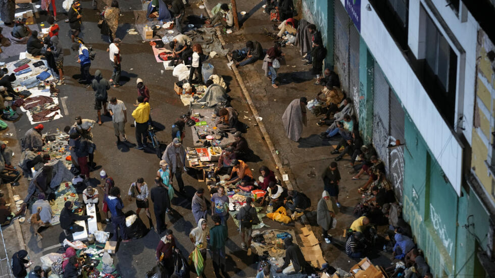 Imagem de outubro de 2023 na região da Cracolândia, em São Paulo.