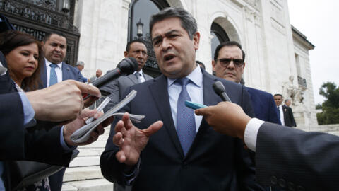 El presidente de Honduras Juan Orlando Hernández en 2019 en Washington.