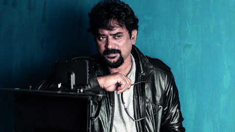 Indian cinematographer and director Santosh Sivan, recipient of the Pierre Angénieux award for cinematography at the Cannes Film Festival, 2024.