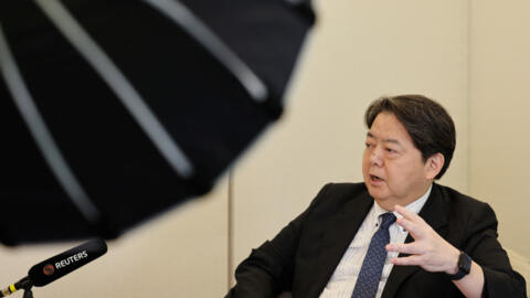 2024 年 7 月 19 日，日本內閣官房長官林芳正在日本東京接受路透社採訪。路透社/Kim Kyung-Hoon