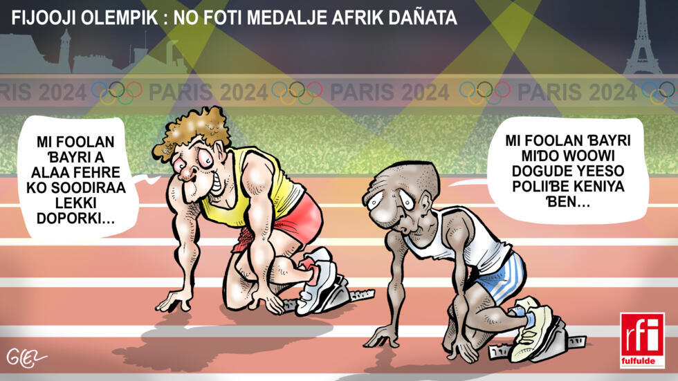 Fijooji Olempik JO Paris 2024 fuɗɗoto hannde. Ateleetɓe afriknaaɓe no habbaa e majji.