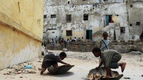 Children play in Mogadishu, the capital of Somalia, one of the countries facing severe weather as a result of climate change.