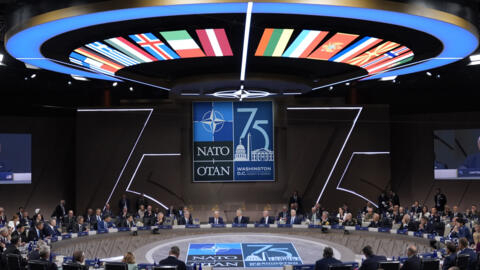 President Joe Biden speaks during the opening session of the NATO Summit, Wednesday, July 10, 2024, in Washington