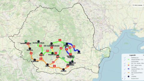 CNAIR a anunţat mai multe rute ocolitoare ale Văii Oltului (DN7) pentru perioada în care circulaţia va fi închisă pentru defrişarea versantului.