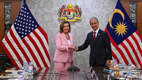 美国国会众议院议长佩洛西与马来西亚国会下议院议长爱资哈尔会晤资料图片