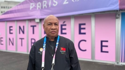 Chefe de missão da delegação olímpica de Timor-Leste nos Jogos Olímpicos de Paris, Mateus da Cruz.