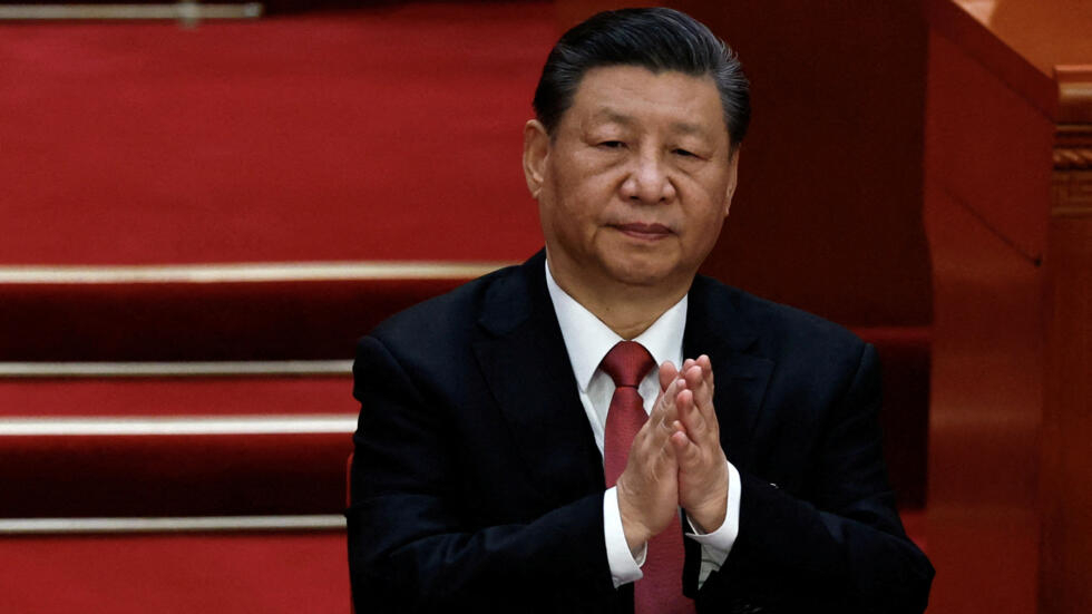 2024 年 3 月 11 日，中国北京，中国国家主席习近平在人民大会堂举行的全国人民代表大会（人大）闭幕会上。
