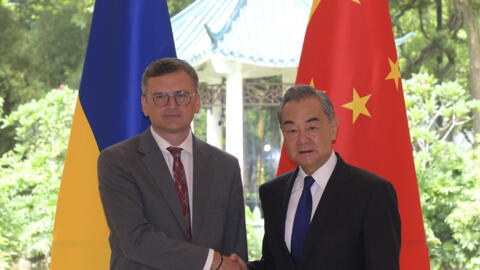 乌克兰外长Dmytro Kuleba 和中国外长王毅 2024年7月24日