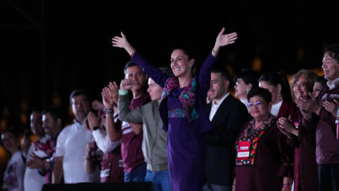 Claudia Sheinbaum en el discurso a sus seguidores el 3 de junio de 2024.