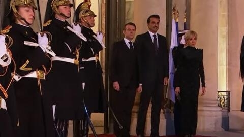 法国总统宴请卡塔尔埃米尔 加沙停火和经贸交往是重点