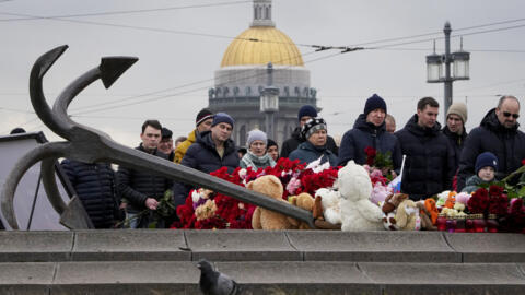 Comemorare a victimelor unui atentat terorist la Sankt Petersburg, Rusia, 24 martie 2024.