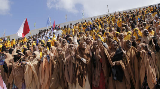 People rally in Mogadishu, Somalia, against an agreement signed between Ethiopia and the breakaway region of Somaliland to give landlocked Ethiopia access to its shoreline.