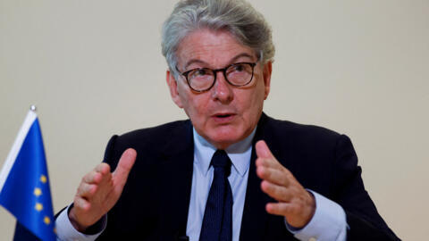 EU Commissioner for Internal Market Thierry Breton speaks during an interview with Reuters in Tokyo, Japan July 3, 2023.