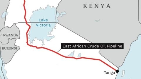 Map of EACOP pipeline