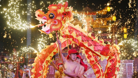 中国人庆祝2月10开始的龙年 